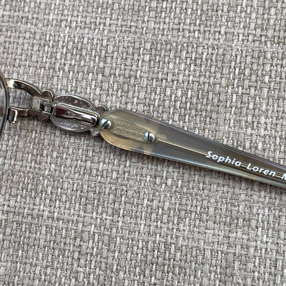 Sophia Loren by Zyloware Ladies Eyeglasses Gold/Red Tone Crystal Accent Glasses - Picture 11 of 12